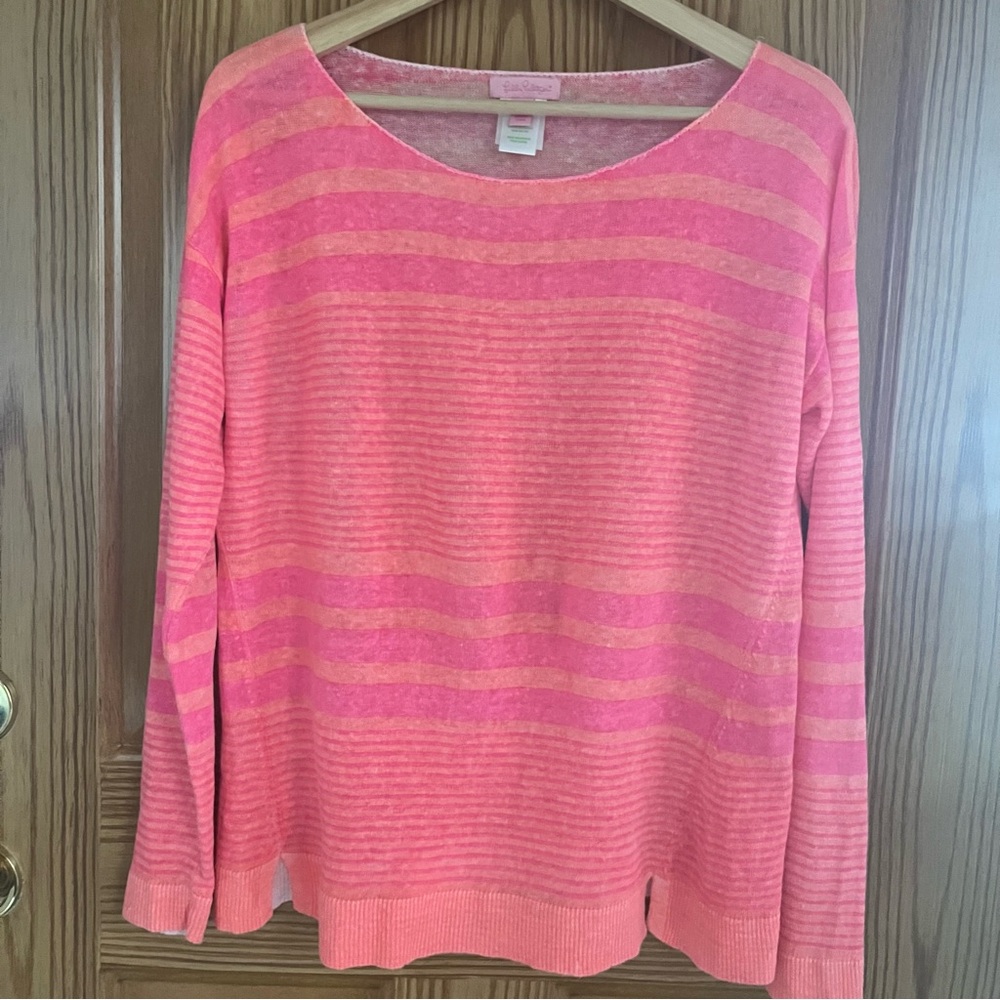 LILLY PULITZER CAMILLA LINEN SWEATER.   M